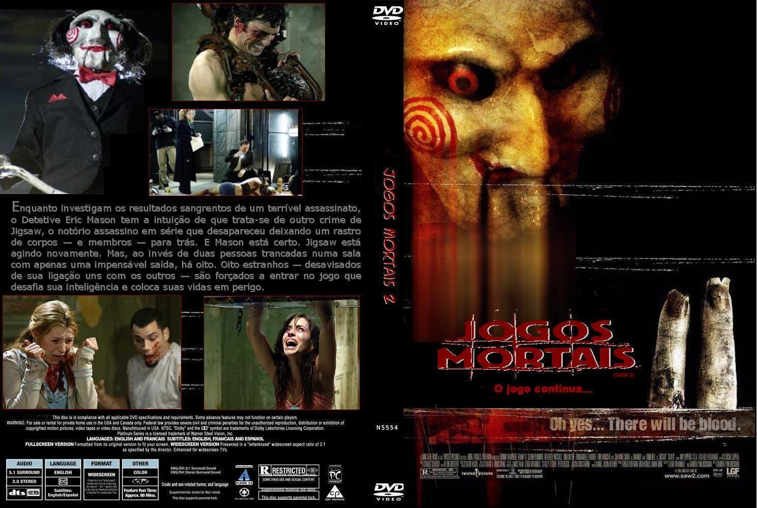 DVD - JOGOS MORTAIS 2 - O JOGO CONTINUA - Livraria Mania de Cultura
