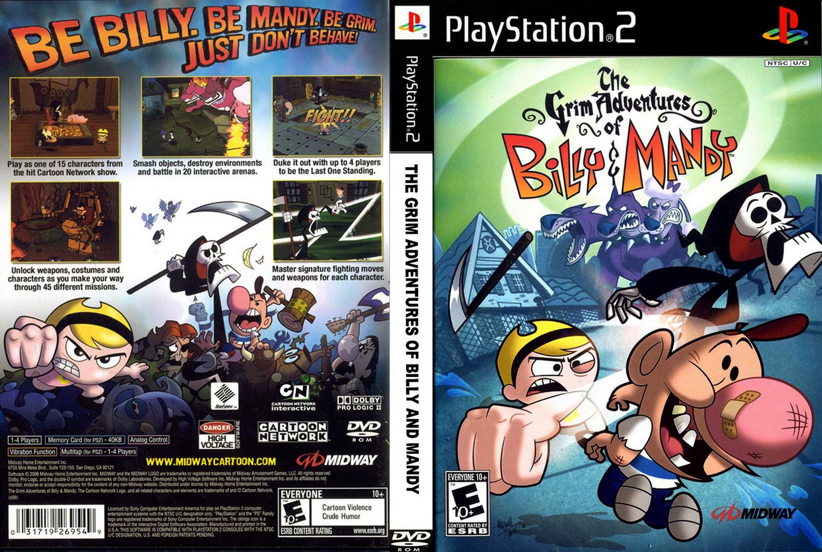 As terríveis Aventuras de Billy & Mandy - PS2 - Modo Versus #01
