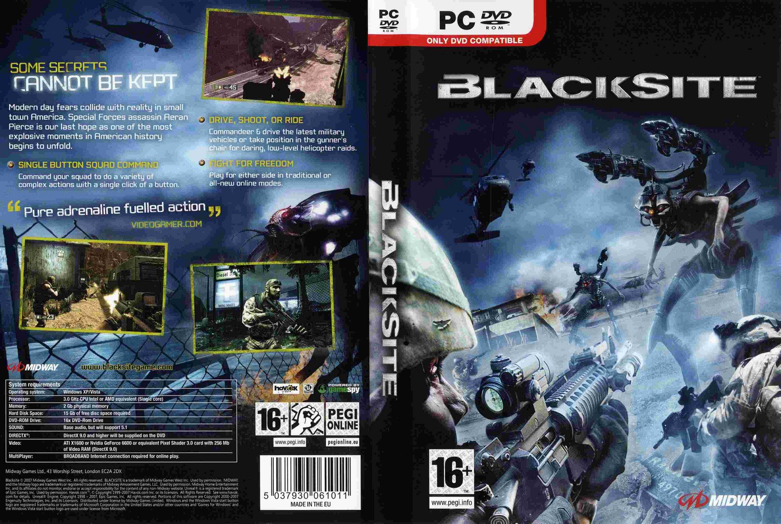Blacksite Area 51, PC DVD-ROM (2007) w Instruction Booklet